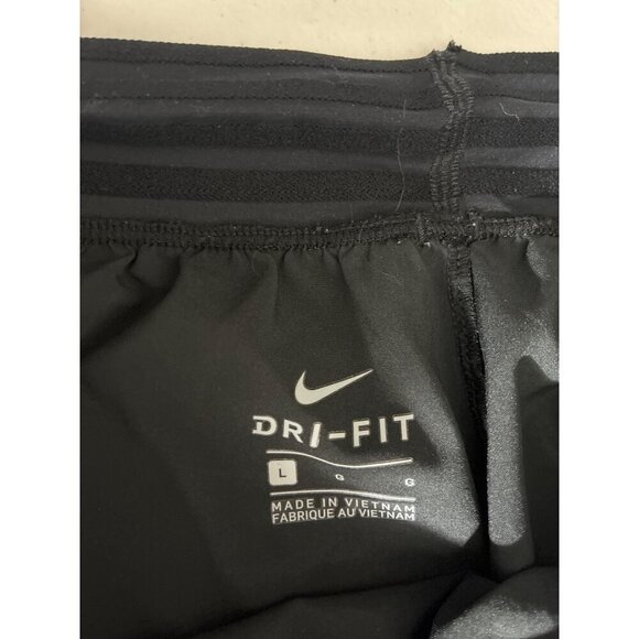 Nike Shorts Dri-Fit Womens Black Running L Polyester Lightweight - Picture 5 of 9